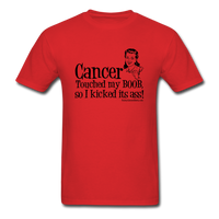 Cancer Touched My Boob Men's T-Shirt - Funny Cancer Shirts
