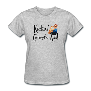 Kickin' Cancer's Ass Women's T-Shirt - Funny Cancer Shirts